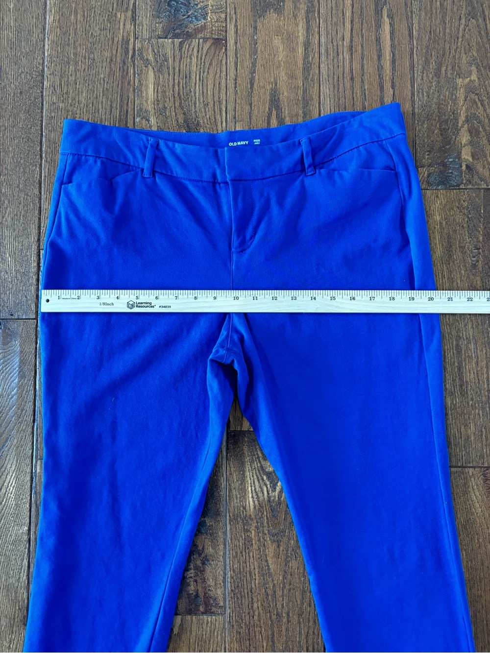 Old Navy Pixie Ankle Pants Blue | Mid Rise Stretch Work Pants | Size 14 - Picture 7 of 10